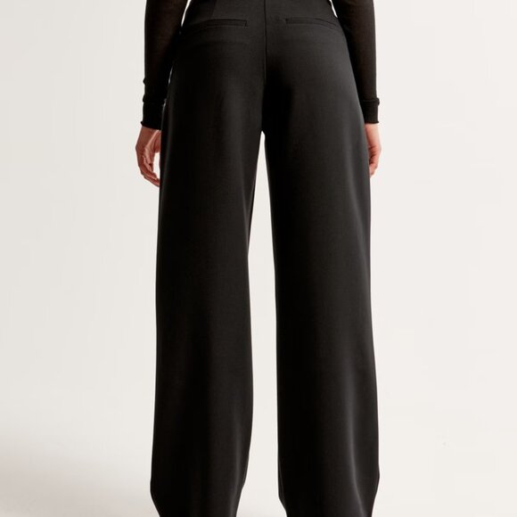 A&F Sloane Tailored Wide Leg Pant (Black/Navy, Size 27/4 Short) - Picture 4 of 12